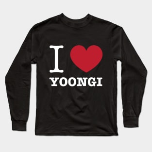 I love BTS Min Yoongi Suga typography Morcaworks Long Sleeve T-Shirt